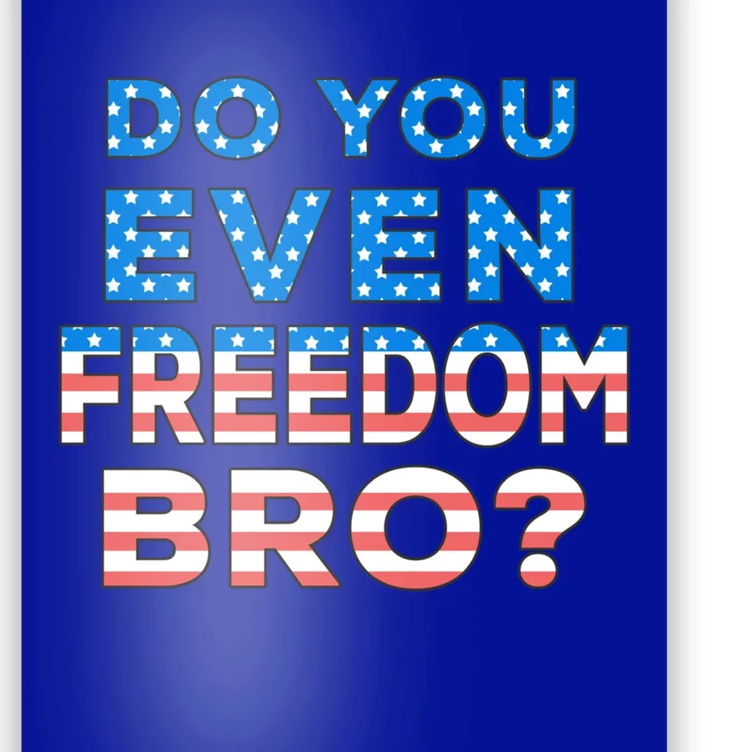 Fourth Usa Flag Funny 4th Of July Do You Even Freedom Bro? Gift Poster