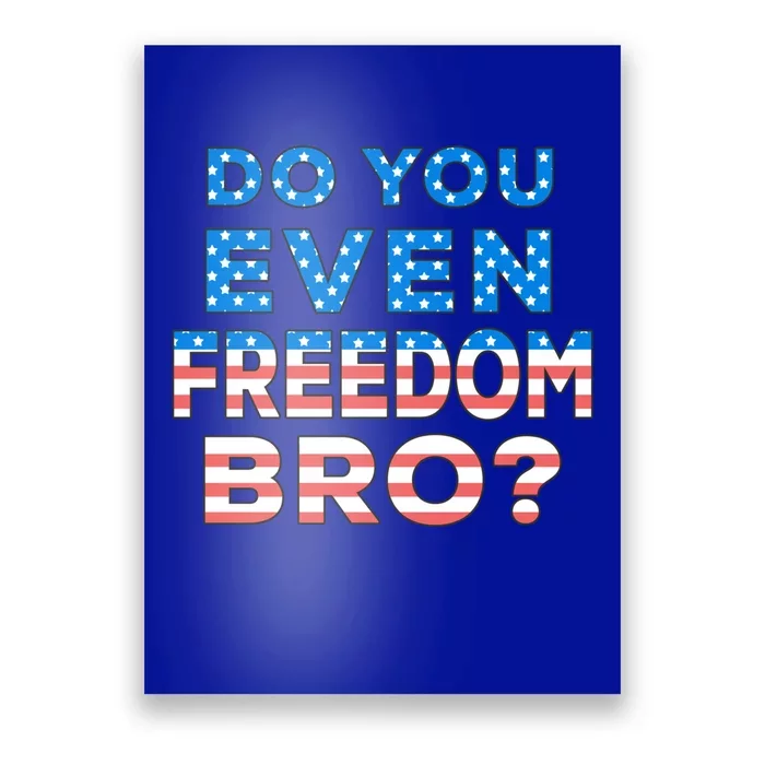 Fourth Usa Flag Funny 4th Of July Do You Even Freedom Bro? Gift Poster