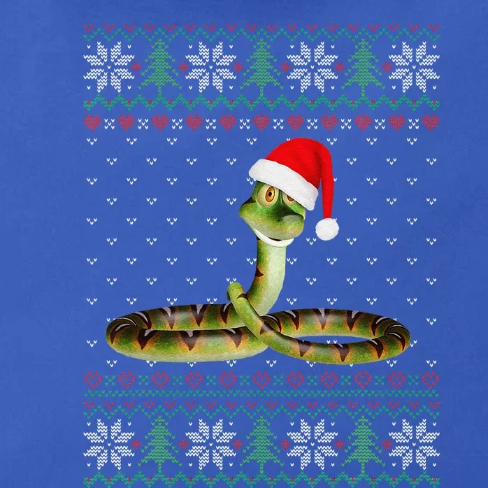 Funny Ugly Funny Christmas Animals Santa Snake Lover Zip Tote Bag