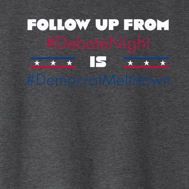 Follow Up From Debate Night Is Democrat Meltdown Women's Crop Top Tee