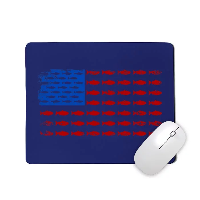 Fishing USA flag Mousepad