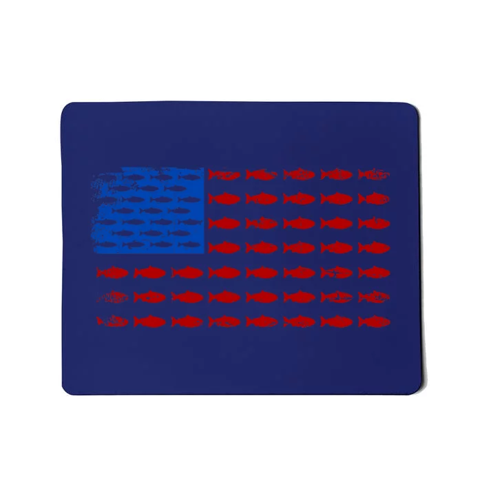 Fishing USA flag Mousepad