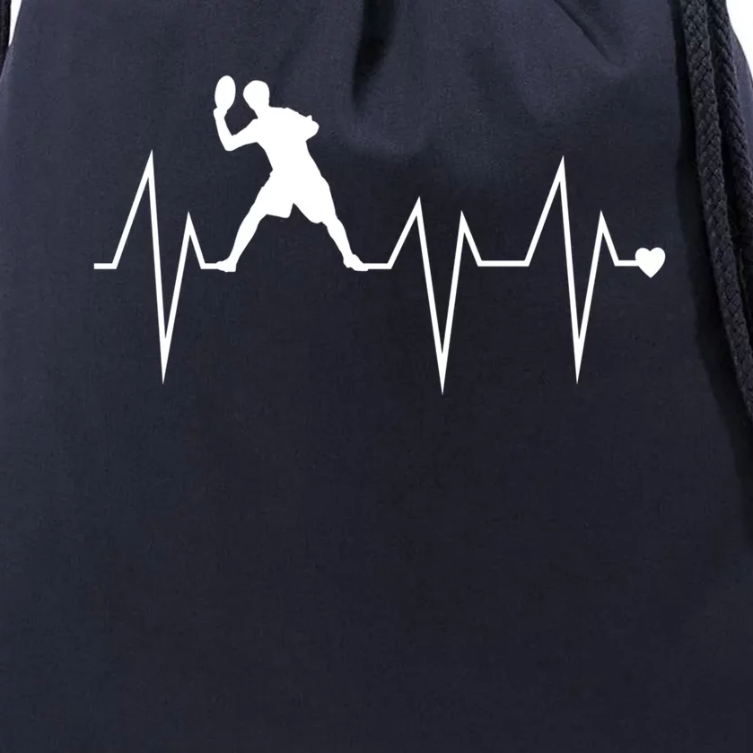 Funny Ultimate Frisbee Player Heartbeat Heart Pulse Rate Ekg Gift Drawstring Bag