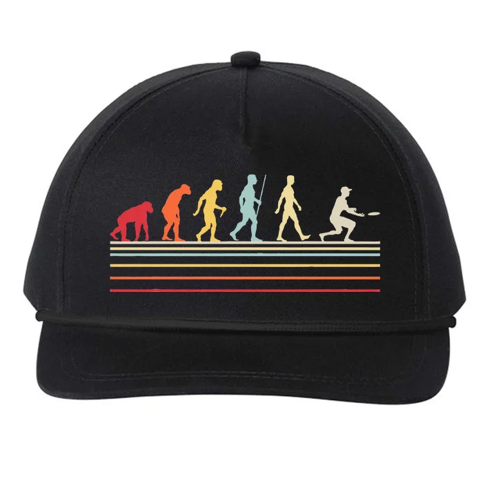 Funny Ultimate Frisbee Player Evolution Snapback Five-Panel Rope Hat