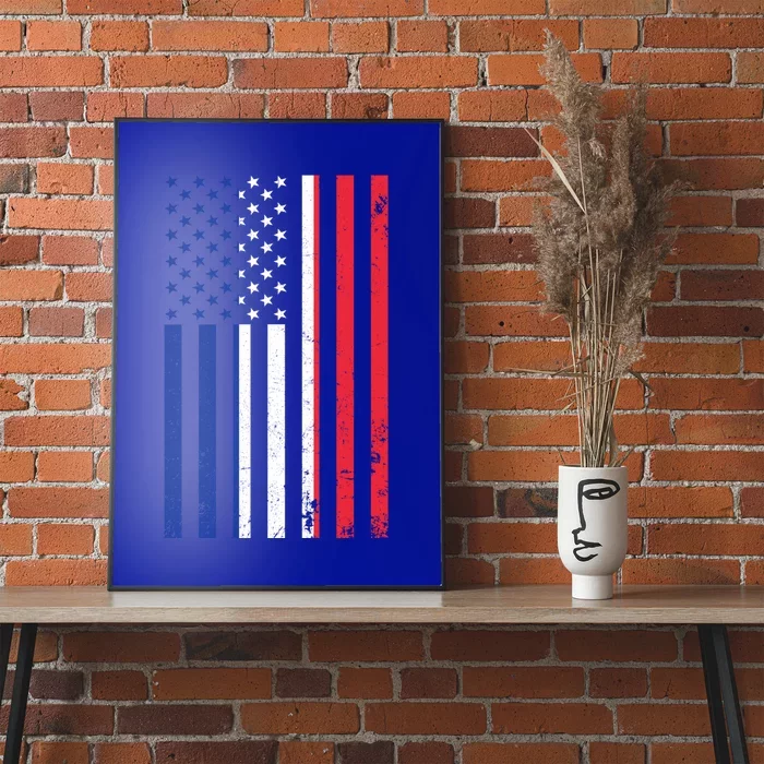 France Usa Flag Print Graphic Made In Usa With French Parts Gift Poster