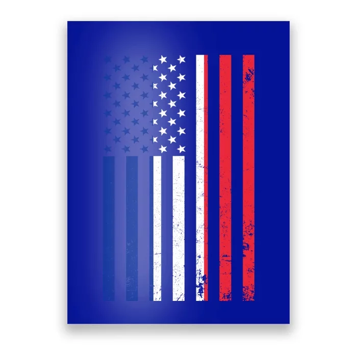 France Usa Flag Print Graphic Made In Usa With French Parts Gift Poster