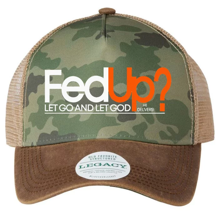 Fed Up  Funny Logo Humor  Spiritual Christian Legacy Tie Dye Trucker Hat