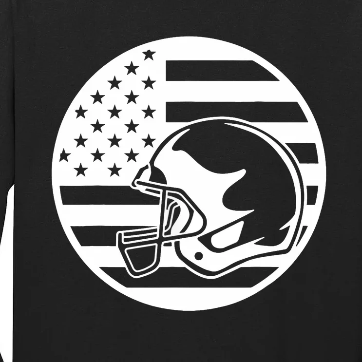 Football USA Flag Tall Long Sleeve T-Shirt