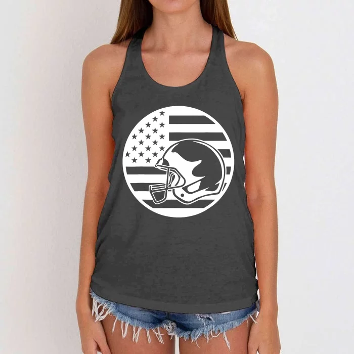 Football USA Flag Women's Knotted Racerback Tank