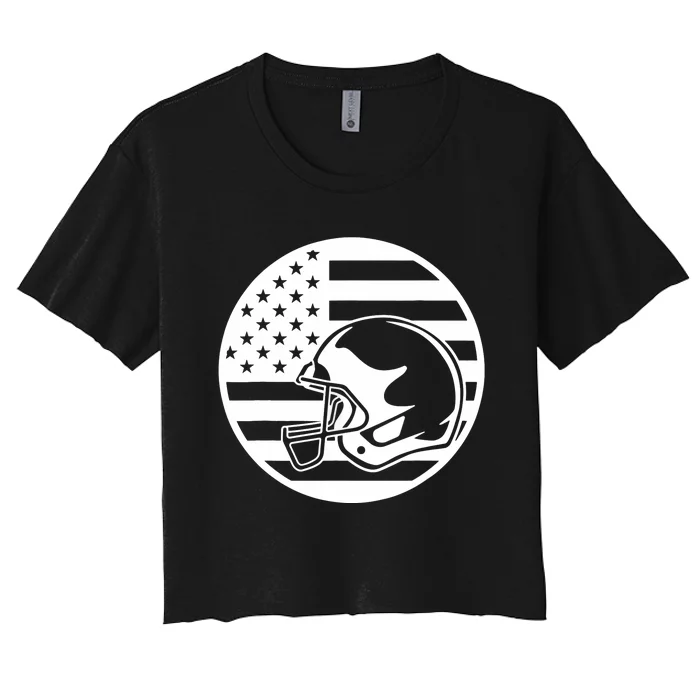 Football USA Flag Women's Crop Top Tee