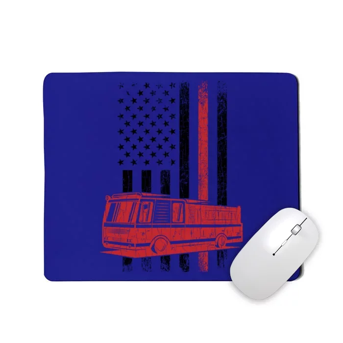 Fire Usa Flag Funny Fire Fire Truck Graphic Cute Gift Mousepad