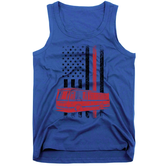 Fire Usa Flag Funny Fire Fire Truck Graphic Cute Gift Tank Top