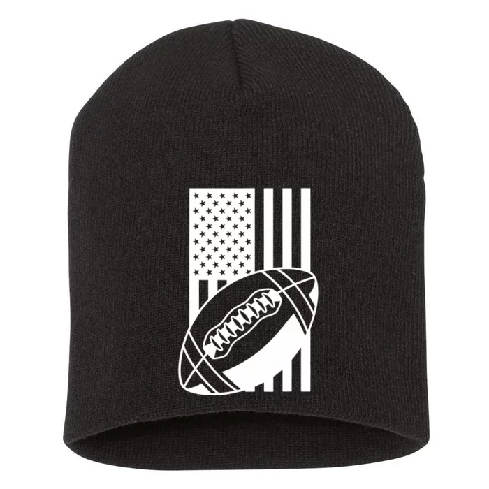 Football USA Flag Short Acrylic Beanie