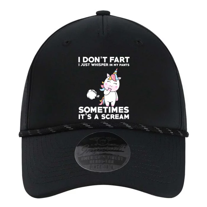 Funny Unicorn Farcute Gift Humor I Don't Fart I Whisper In My Cool Gift Performance The Dyno Cap