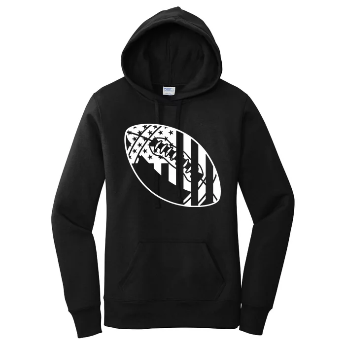 Football USA Flag Women's Pullover Hoodie