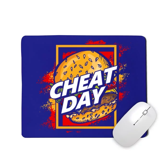 Funny Unhealthy Food Carbs Burger Fitness Cheat Day Great Gift Mousepad