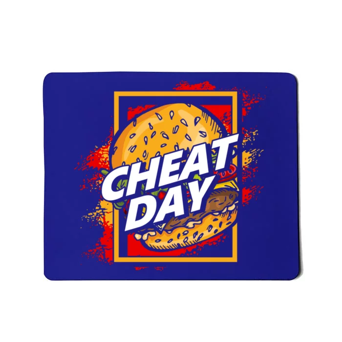 Funny Unhealthy Food Carbs Burger Fitness Cheat Day Great Gift Mousepad