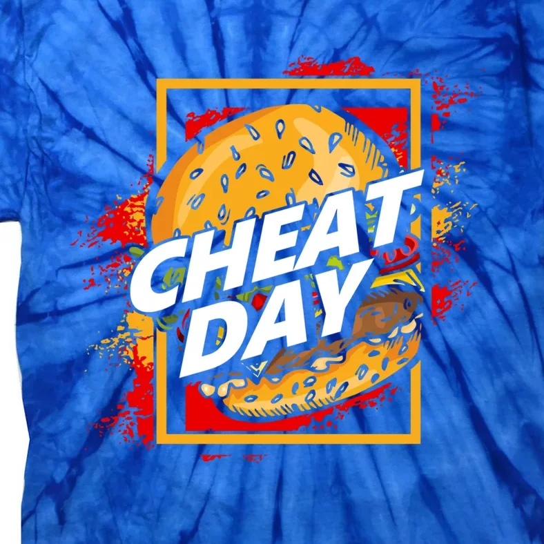 Funny Unhealthy Food Carbs Burger Fitness Cheat Day Great Gift Tie-Dye T-Shirt