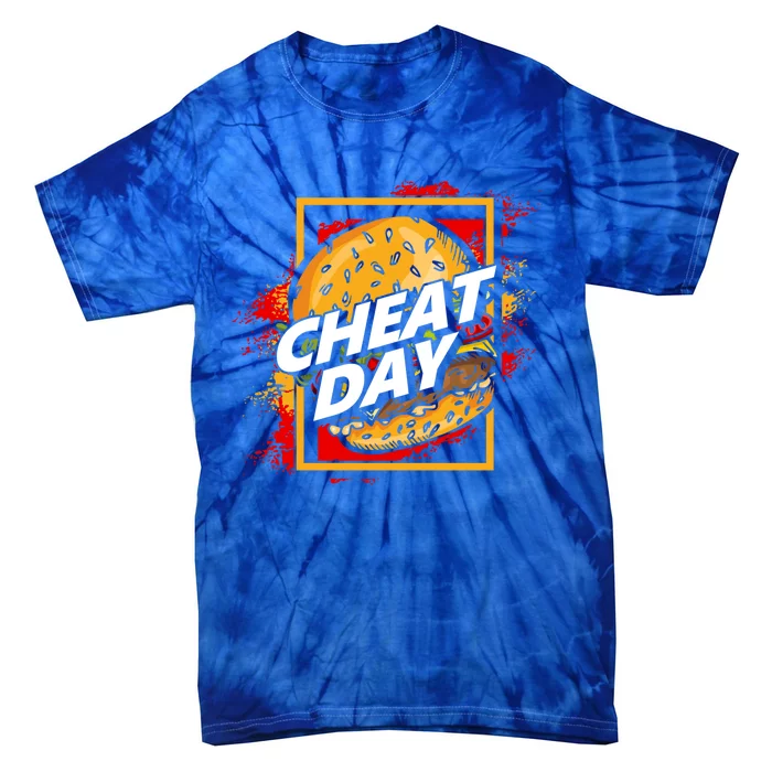 Funny Unhealthy Food Carbs Burger Fitness Cheat Day Great Gift Tie-Dye T-Shirt