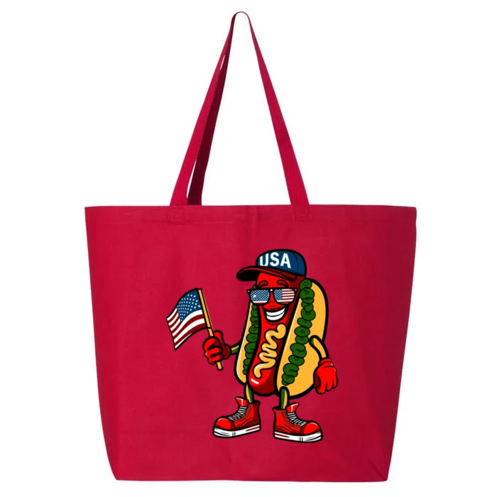 Fun Usa Flag Patriotic Hot Dog Gift 25L Jumbo Tote