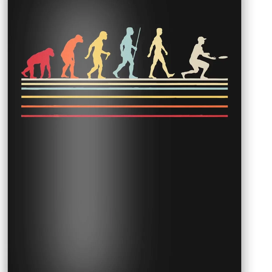 Funny Ultimate Frisbee Player Evolution Poster