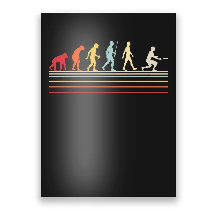 Funny Ultimate Frisbee Player Evolution Poster