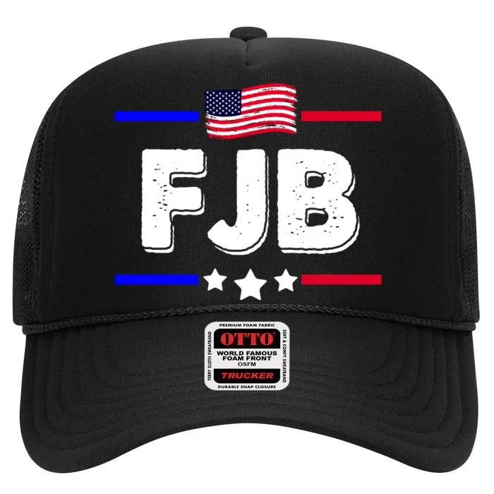 FJB US Flag F Joe Biden High Crown Mesh Trucker Hat