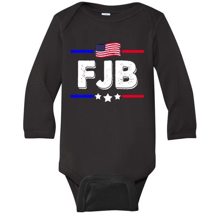 FJB US Flag F Joe Biden Baby Long Sleeve Bodysuit