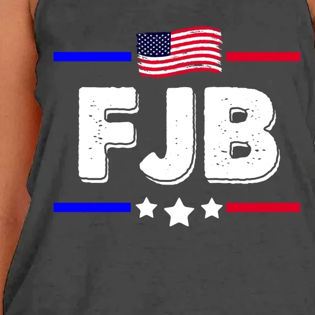 FJB US Flag F Joe Biden Women's Knotted Racerback Tank