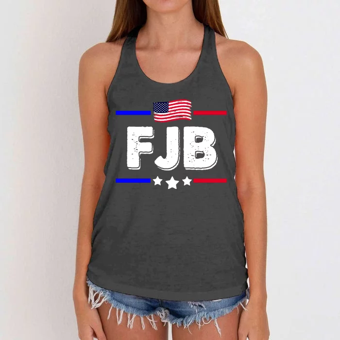 FJB US Flag F Joe Biden Women's Knotted Racerback Tank