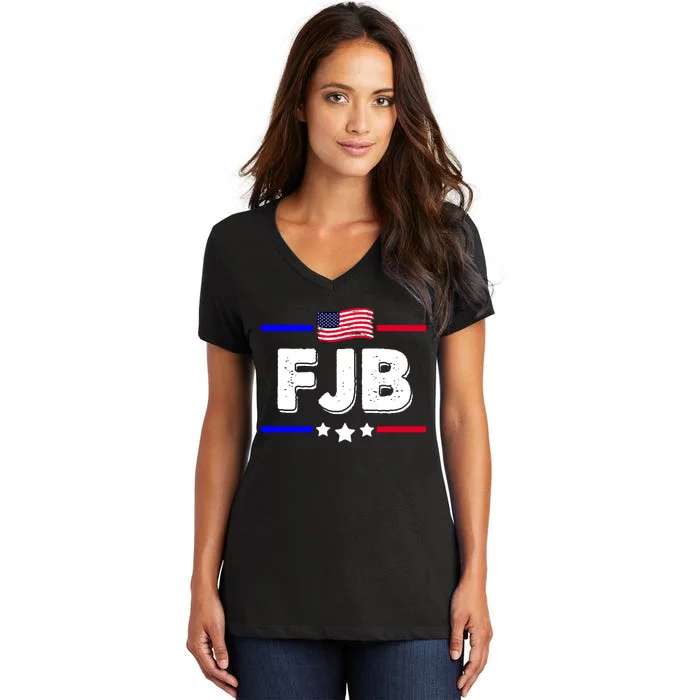 FJB US Flag F Joe Biden Women's V-Neck T-Shirt