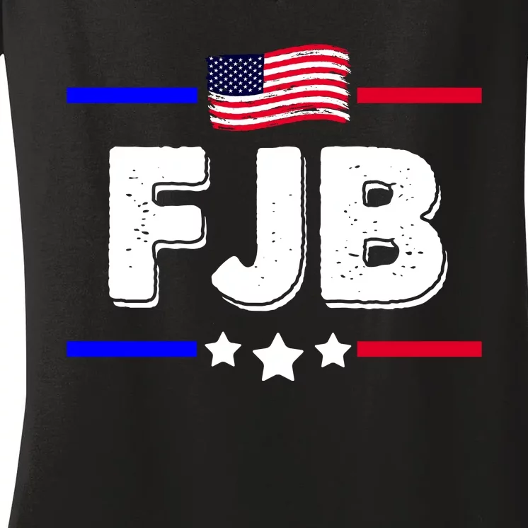 FJB US Flag F Joe Biden Women's V-Neck T-Shirt