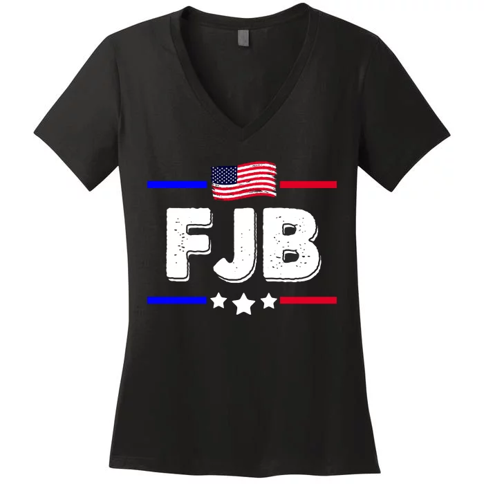 FJB US Flag F Joe Biden Women's V-Neck T-Shirt