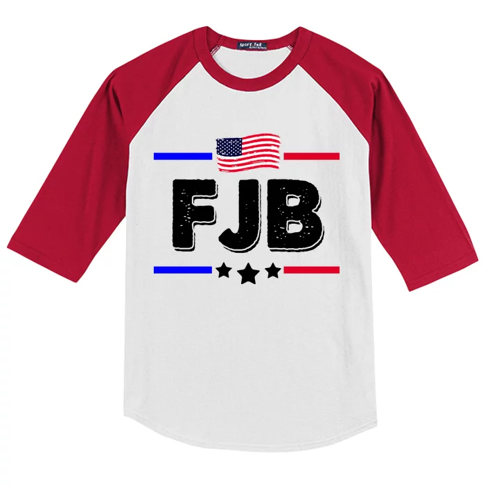 FJB US Flag F Joe Biden Kids Colorblock Raglan Jersey