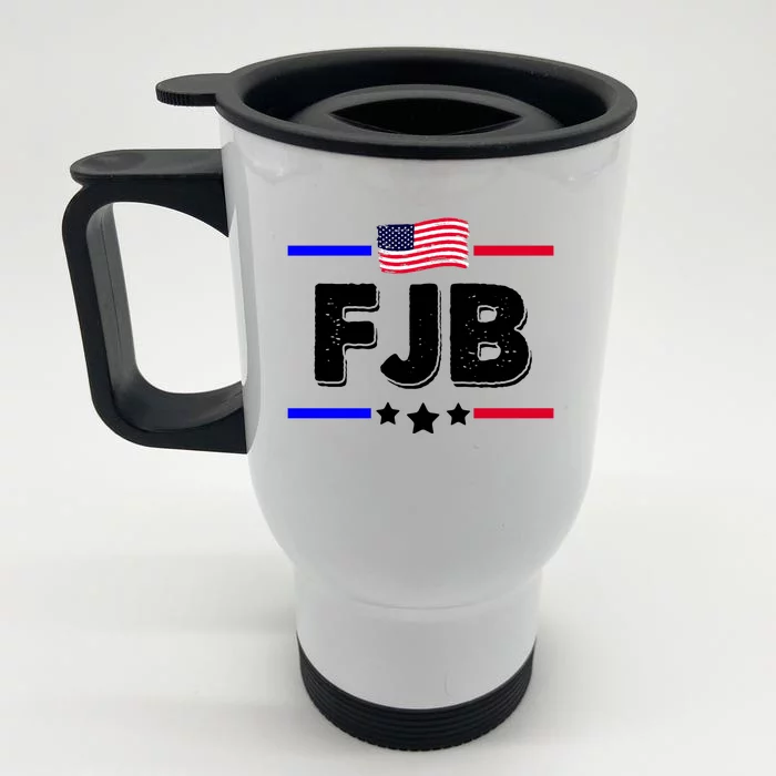 FJB US Flag F Joe Biden Front & Back Stainless Steel Travel Mug