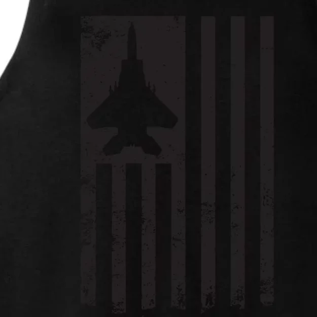 F15 USA FLAG Eagle Fighter Jet For Usaf Pilot Or Crew Ladies Tri-Blend Wicking Tank