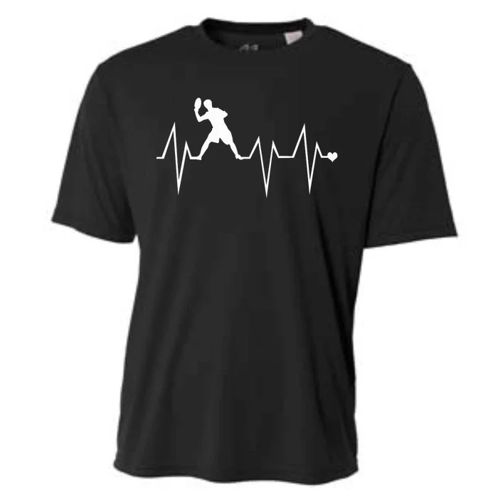 Funny Ultimate Frisbee Player Heartbeat Heart Pulse Rate Ekg Gift Cooling Performance Crew T-Shirt