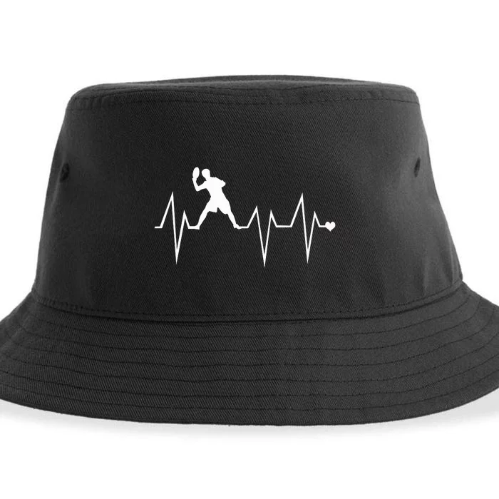 Funny Ultimate Frisbee Player Heartbeat Heart Pulse Rate Ekg Gift Sustainable Bucket Hat