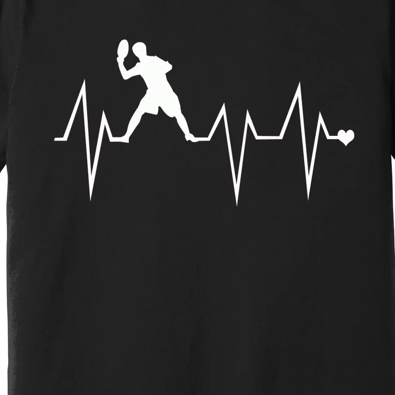 Funny Ultimate Frisbee Player Heartbeat Heart Pulse Rate Ekg Gift Premium T-Shirt