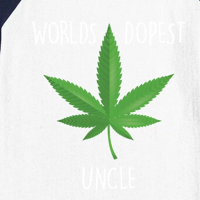 Funny Uncle Gift Uncle 420 Weed Gift Worlds Dopest Uncle Funny Gift Baseball Sleeve Shirt