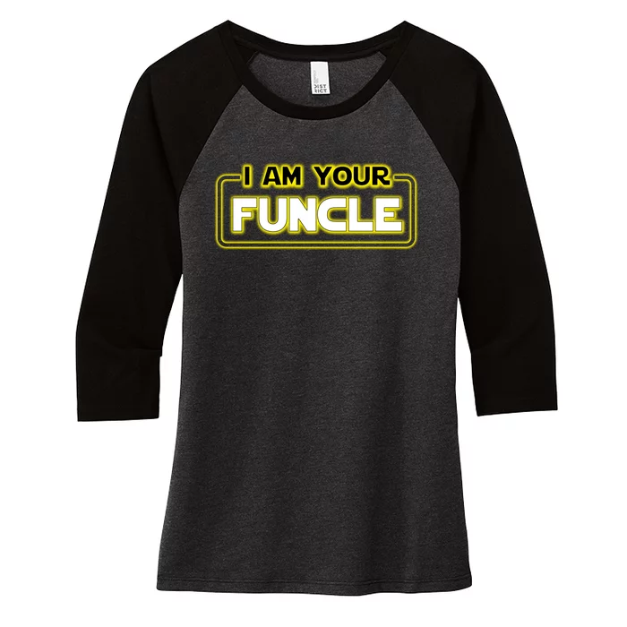 Funny Uncle Gift Cool Uncle Women's Tri-Blend 3/4-Sleeve Raglan Shirt