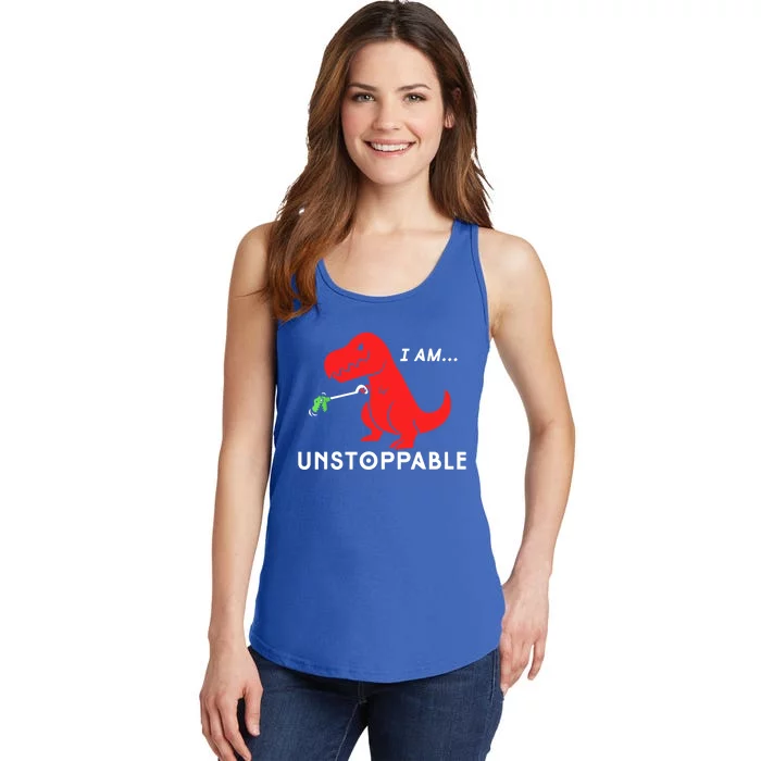 Funny Unstoppable Gift Funny TRex Dinosaur Gift Ladies Essential Tank