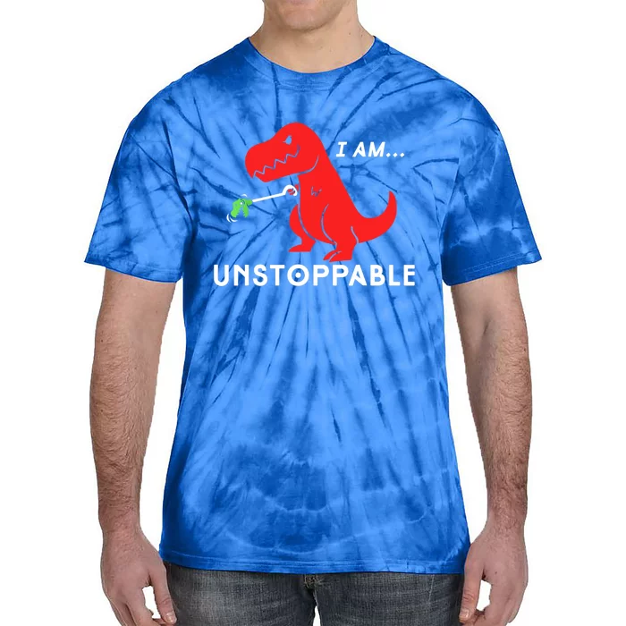 Funny Unstoppable Gift Funny TRex Dinosaur Gift Tie-Dye T-Shirt