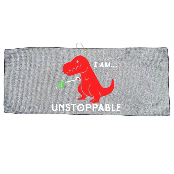 Funny Unstoppable Gift Funny TRex Dinosaur Gift Large Microfiber Waffle Golf Towel