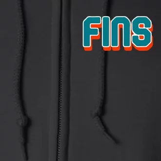 Fins Up Gift For Miami Sport Fan Full Zip Hoodie