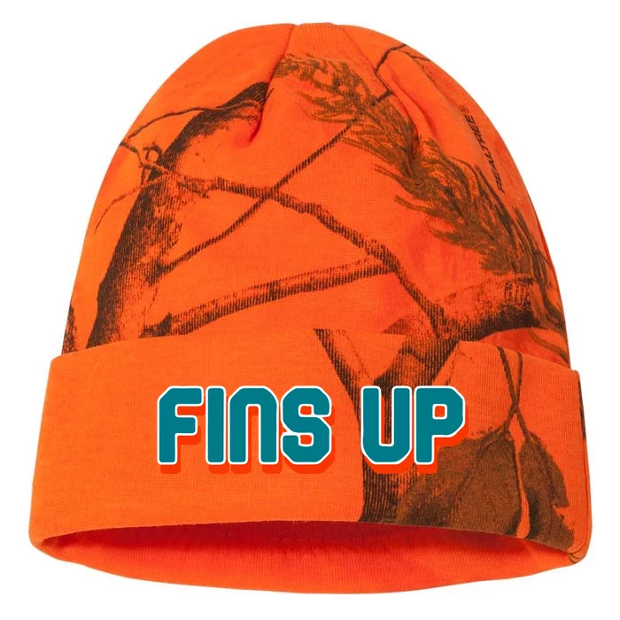 Fins Up Gift For Miami Sport Fan Kati - 12in Camo Beanie