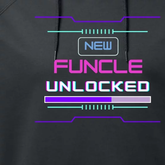 Funny Uncle Gamer Cyberpunk Funcle Performance Fleece Hoodie