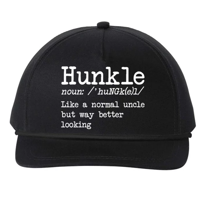 Funny Uncle Hunkle Definition Funny Cool Uncle Snapback Five-Panel Rope Hat