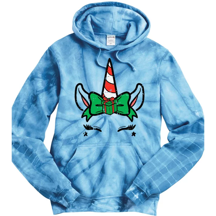 Festive Unicorn Holiday Magic Tie Dye Hoodie