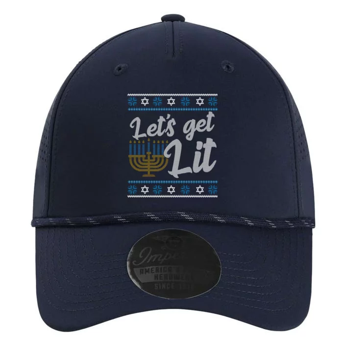 Funny Ugly Hanukkah Lets Get Lit Menorah Performance The Dyno Cap